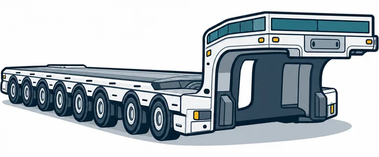 Heavy haulage float and low loader trailer icon for Australian transport insurance